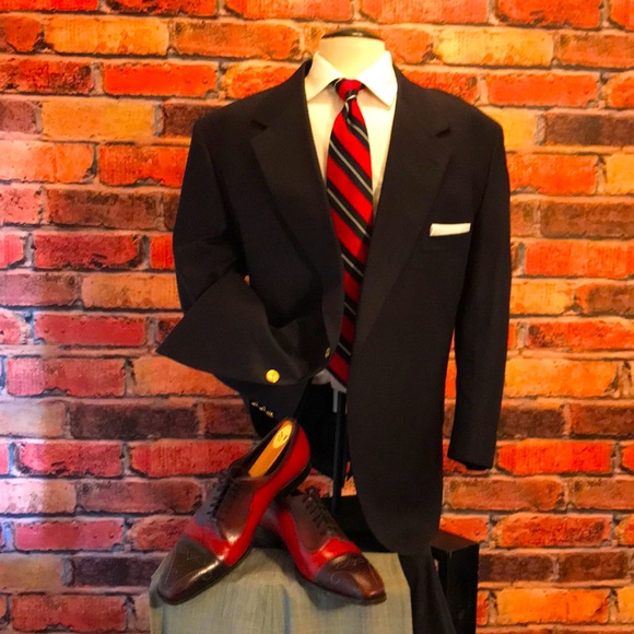 Botany 500 Portly Blue Blazer - Picture 3 of 17